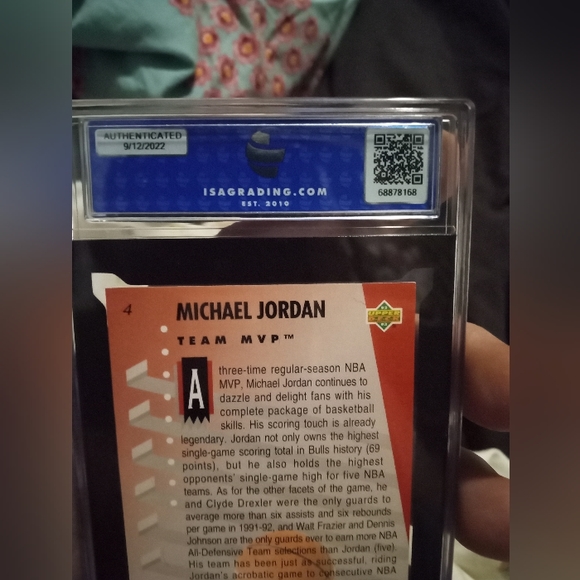 Graded 1992 upper deck Michael Jordan MVP Hologram card - Picture 4 of 7